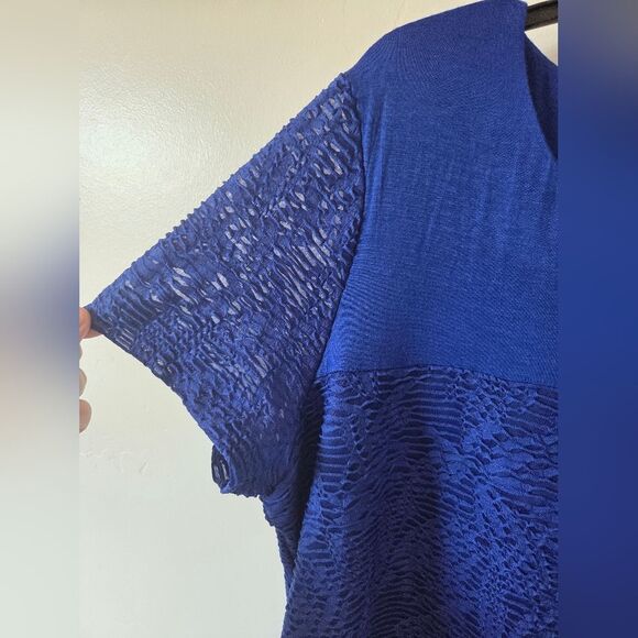 Calvin Klein Cobalt Blue Plus Size XXL Formal Shirt Blouse Top Office Teacher - Picture 5 of 7